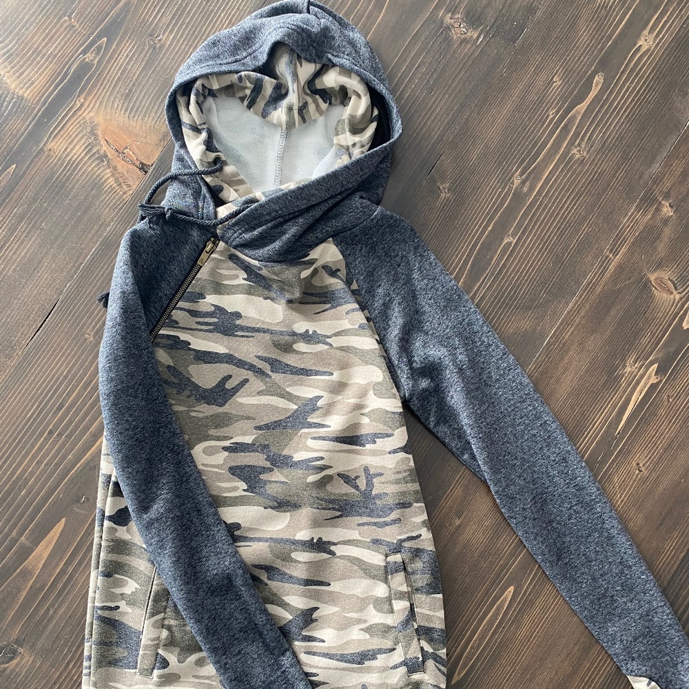 Double hooded sweatshirt